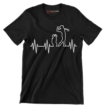 Golfer's Pulse Silhouette - Golf Themed T-Shirt-Black-S-Custom One Express