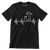 Golfer's Pulse Silhouette - Golf Themed T-Shirt-Black-S-Custom One Express