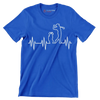 Golfer's Pulse Silhouette - Golf Themed T-Shirt-Blue-S-Custom One Express