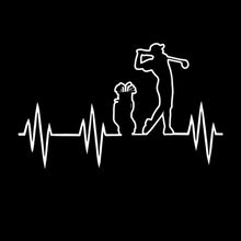 Golfer's Pulse Silhouette - Golf Themed T-Shirt-Black-S-Custom One Express