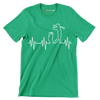 Golfer's Pulse Silhouette - Golf Themed T-Shirt-Green-S-Custom One Express