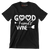 Good friends wine - Sarcasm Themed T-Shirt-Black-S-Custom One Express