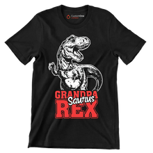 Grandpa Saurus Rex - Father’s Day T-Shirt-Black-S-Custom One Express