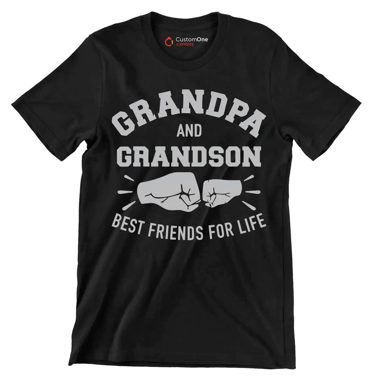 Grandpa and Grandson best friends for life - Father’s Day T-Shirt-Black-S-Custom One Express