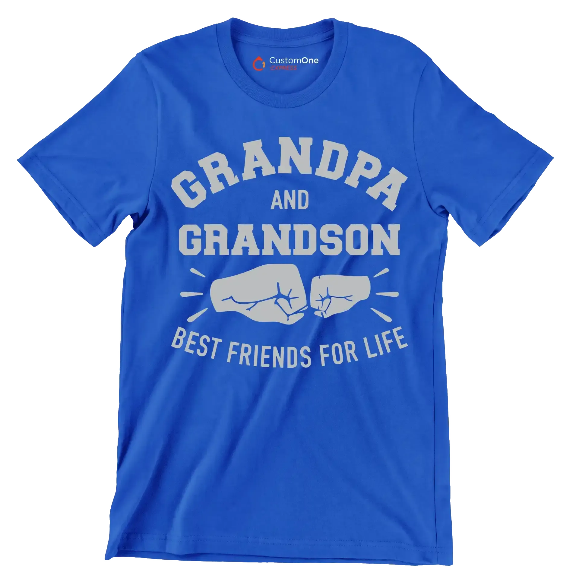Grandpa and Grandson best friends for life - Father’s Day T-Shirt-Blue-S-Custom One Express