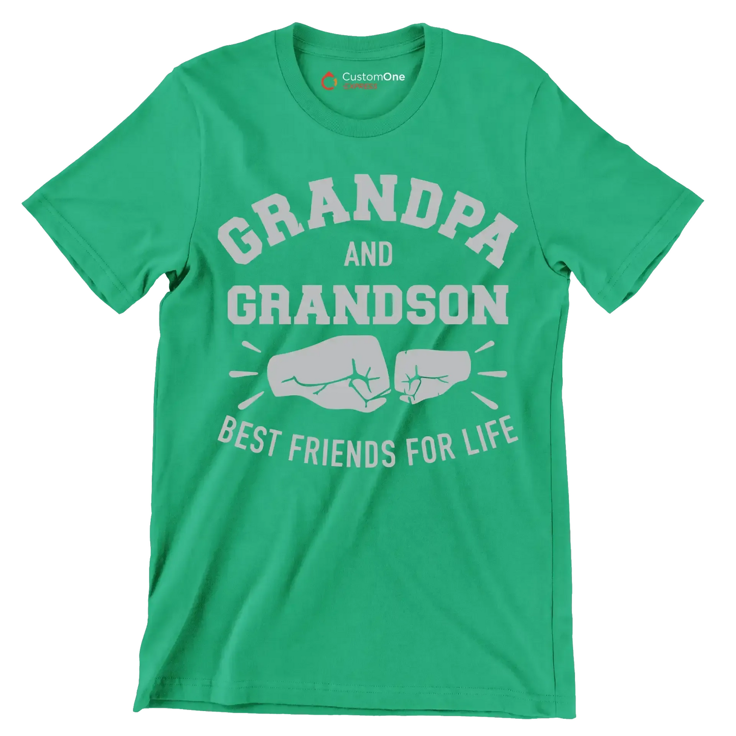 Grandpa and Grandson best friends for life - Father’s Day T-Shirt-Green-S-Custom One Express