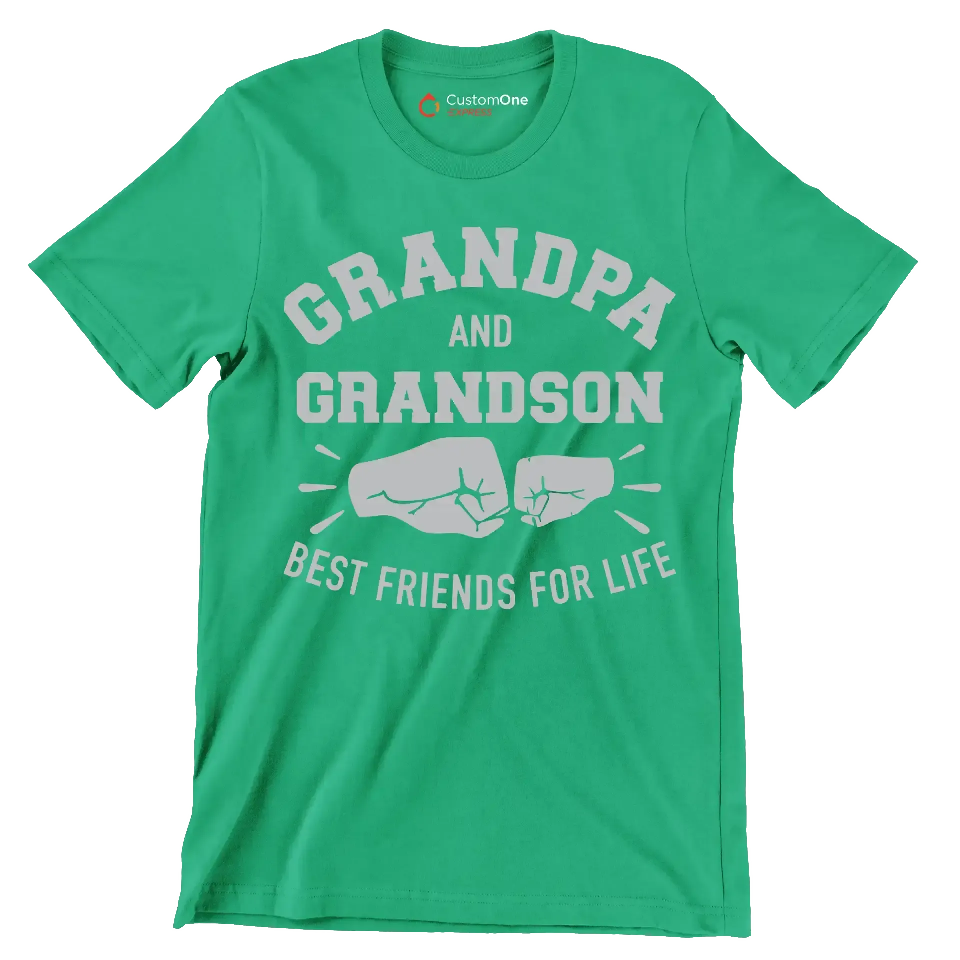 Grandpa and Grandson best friends for life - Father’s Day T-Shirt-Green-S-Custom One Express