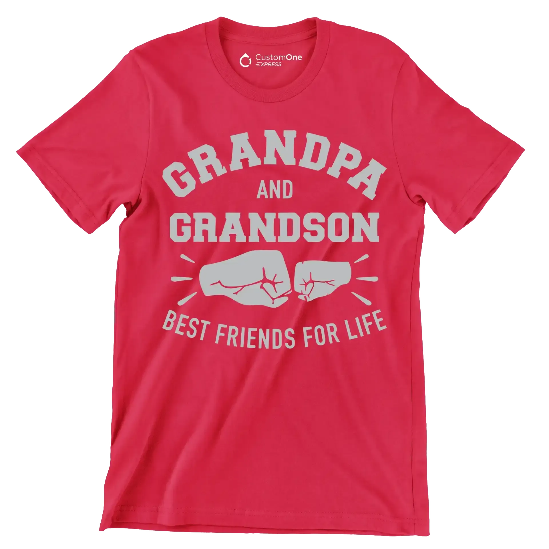 Grandpa and Grandson best friends for life - Father’s Day T-Shirt-Red-S-Custom One Express