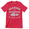 Grandpa and Grandson best friends for life - Father’s Day T-Shirt-Red-S-Custom One Express