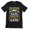 Grandpa is my name fishing is my game - Father’s Day T-Shirt-Black-S-Custom One Express