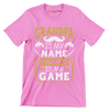 Grandpa is my name fishing is my game - Father’s Day T-Shirt-Pink-S-Custom One Express