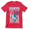 Grandpa is my name fishing is my game - Father’s Day T-Shirt-Red-S-Custom One Express