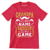 Grandpa is my name fishing is my game - Father’s Day T-Shirt-Red-S-Custom One Express