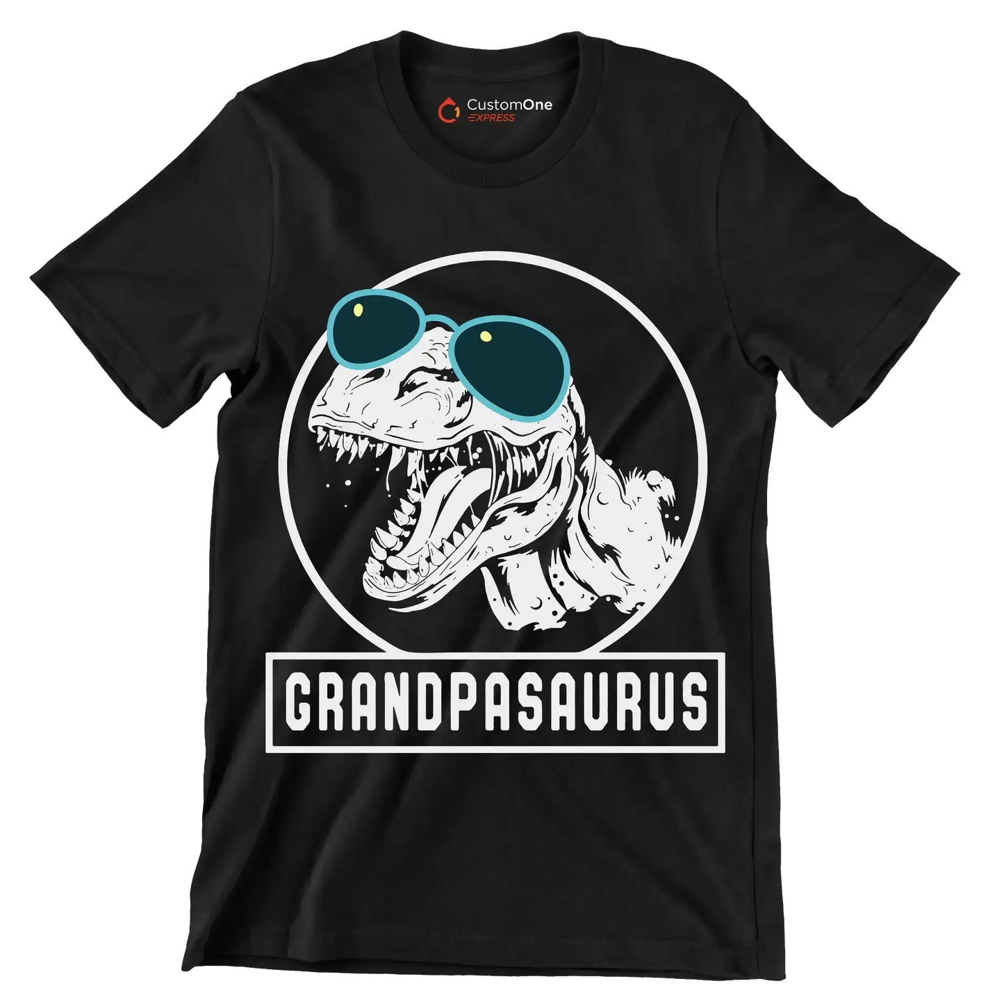 Grandpasaurus - Father’s Day T-Shirt-Black-S-Custom One Express