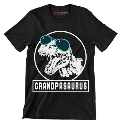 Grandpasaurus - Father’s Day T-Shirt-Black-S-Custom One Express