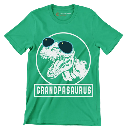 Grandpasaurus - Father’s Day T-Shirt-Green-S-Custom One Express