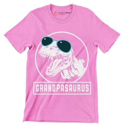 Grandpasaurus - Father’s Day T-Shirt-Pink-S-Custom One Express