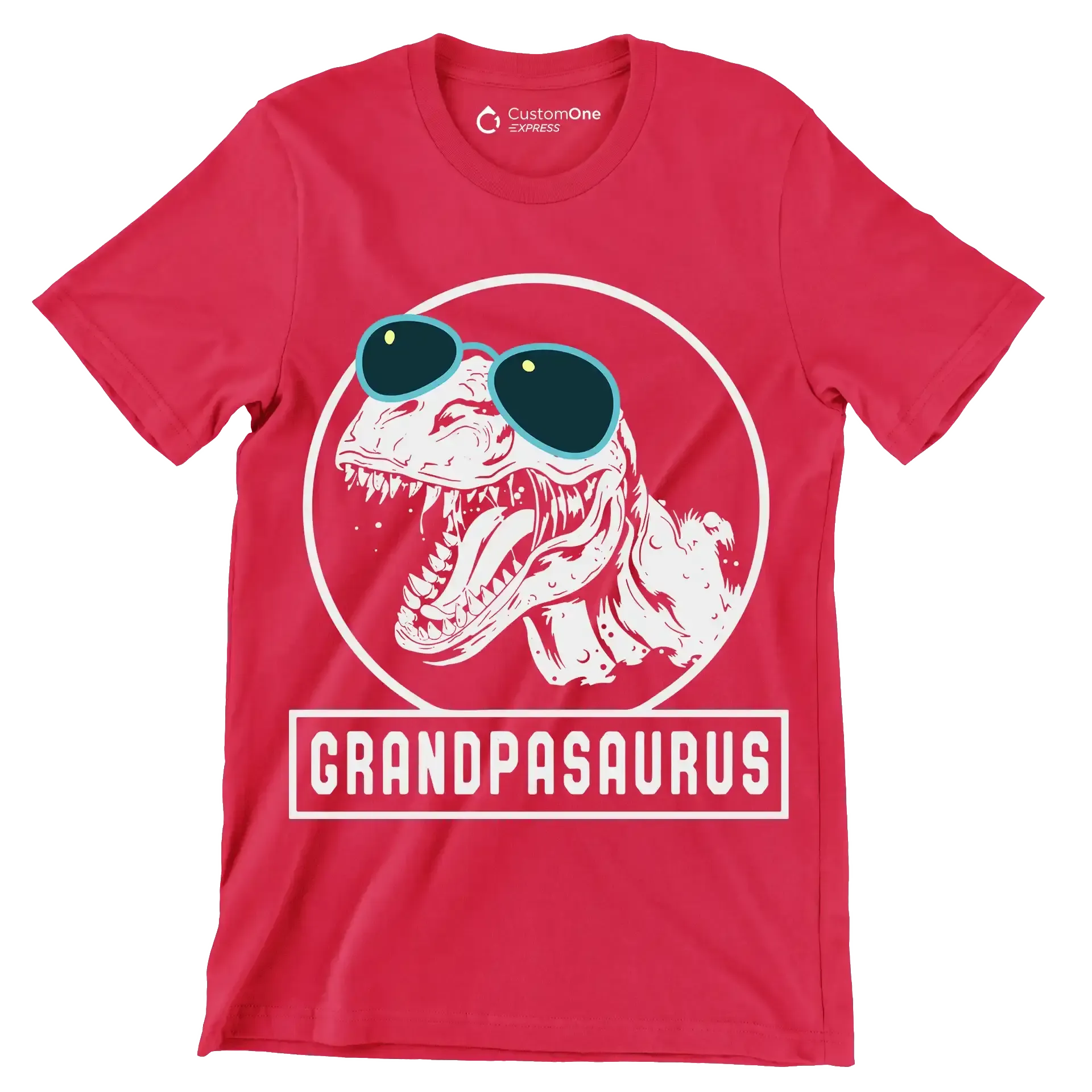 Grandpasaurus - Father’s Day T-Shirt-Red-S-Custom One Express