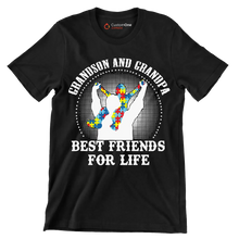 Grandson and grandpa best friends for life - Father’s Day T-Shirt-Black-S-Custom One Express