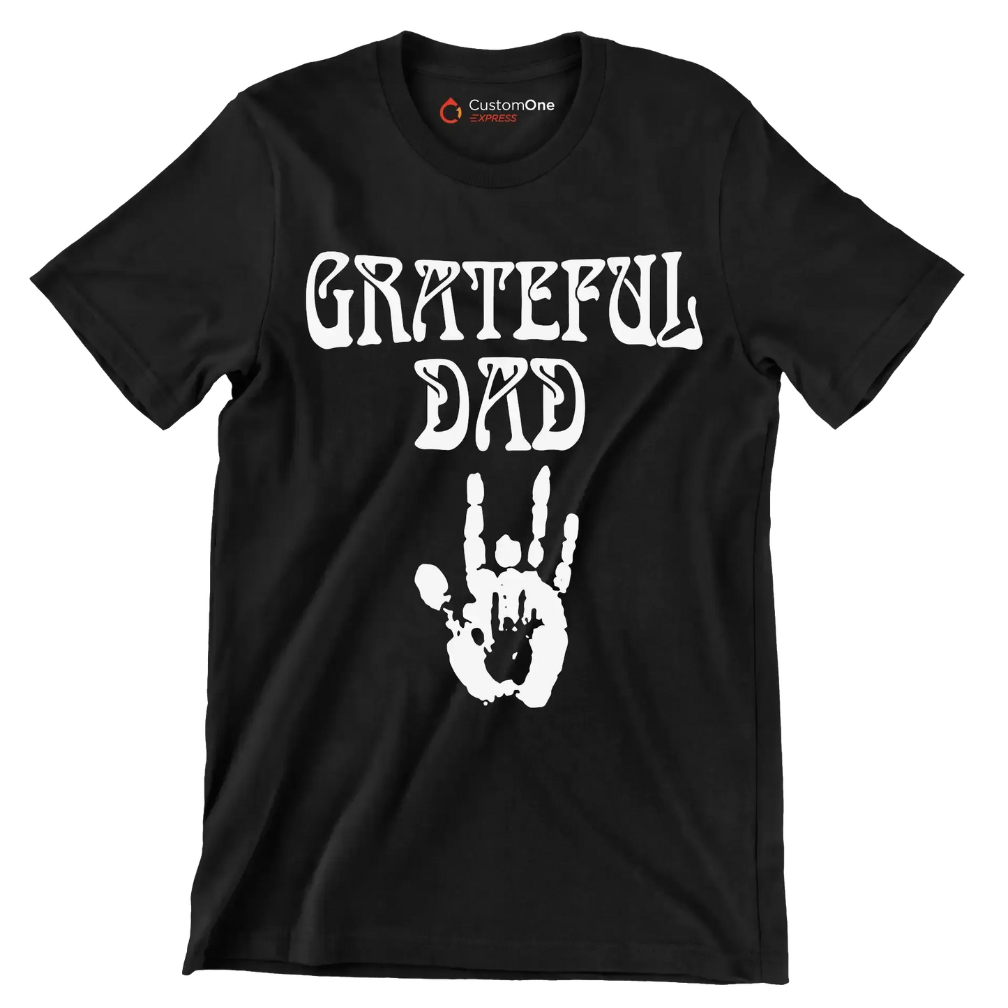 Grateful Dad - Father’s Day T-Shirt-Black-S-Custom One Express