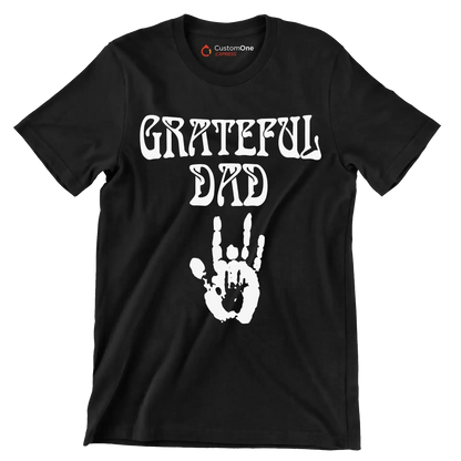 Grateful Dad - Father’s Day T-Shirt-Black-S-Custom One Express