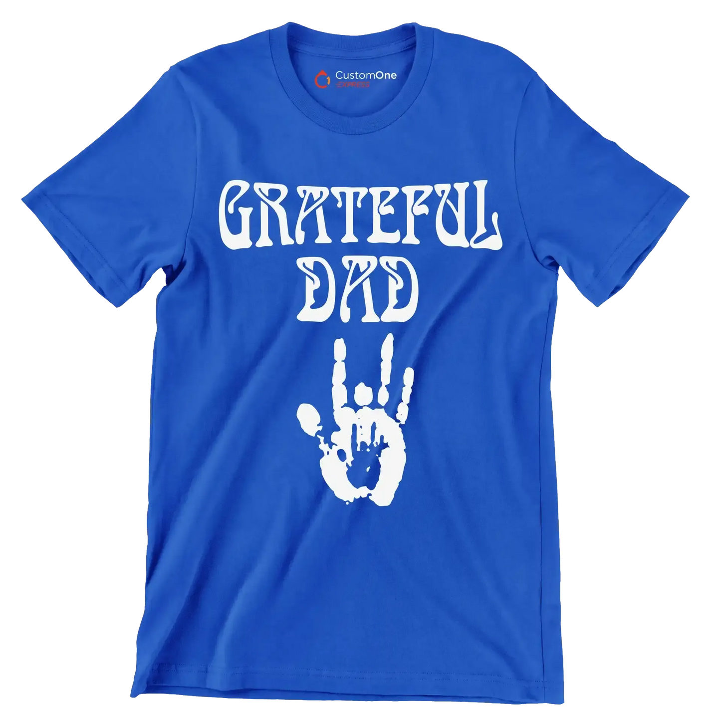 Grateful Dad - Father’s Day T-Shirt-Blue-S-Custom One Express