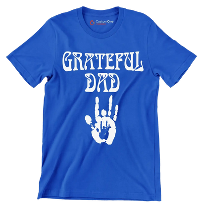 Grateful Dad - Father’s Day T-Shirt-Blue-S-Custom One Express