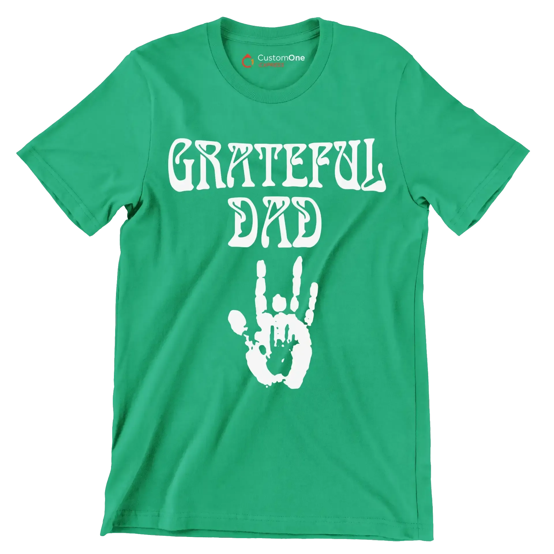 Grateful Dad - Father’s Day T-Shirt-Green-S-Custom One Express