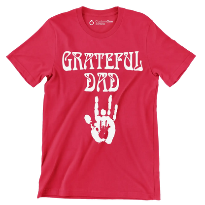 Grateful Dad - Father’s Day T-Shirt-Red-S-Custom One Express