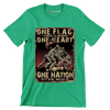 ONE FLAG, ONE LAND, ONE HEART, ONE NATION EVER MORE - Veterans Themed T-Shirt