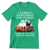 Always Remember Our Heroes Home Of The Free Because Of The Brave - Veterans Themed T-Shirt