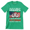 I am A Dad Grandpa And An Airborne Veteran Nothing Scares Me - Veterans Themed T-Shirt