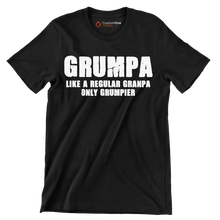 Grumpa like a regular grandpa only grumpier - Father’s Day T-Shirt-Black-S-Custom One Express
