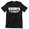 Grumpa like a regular grandpa only grumpier - Father’s Day T-Shirt-Black-S-Custom One Express