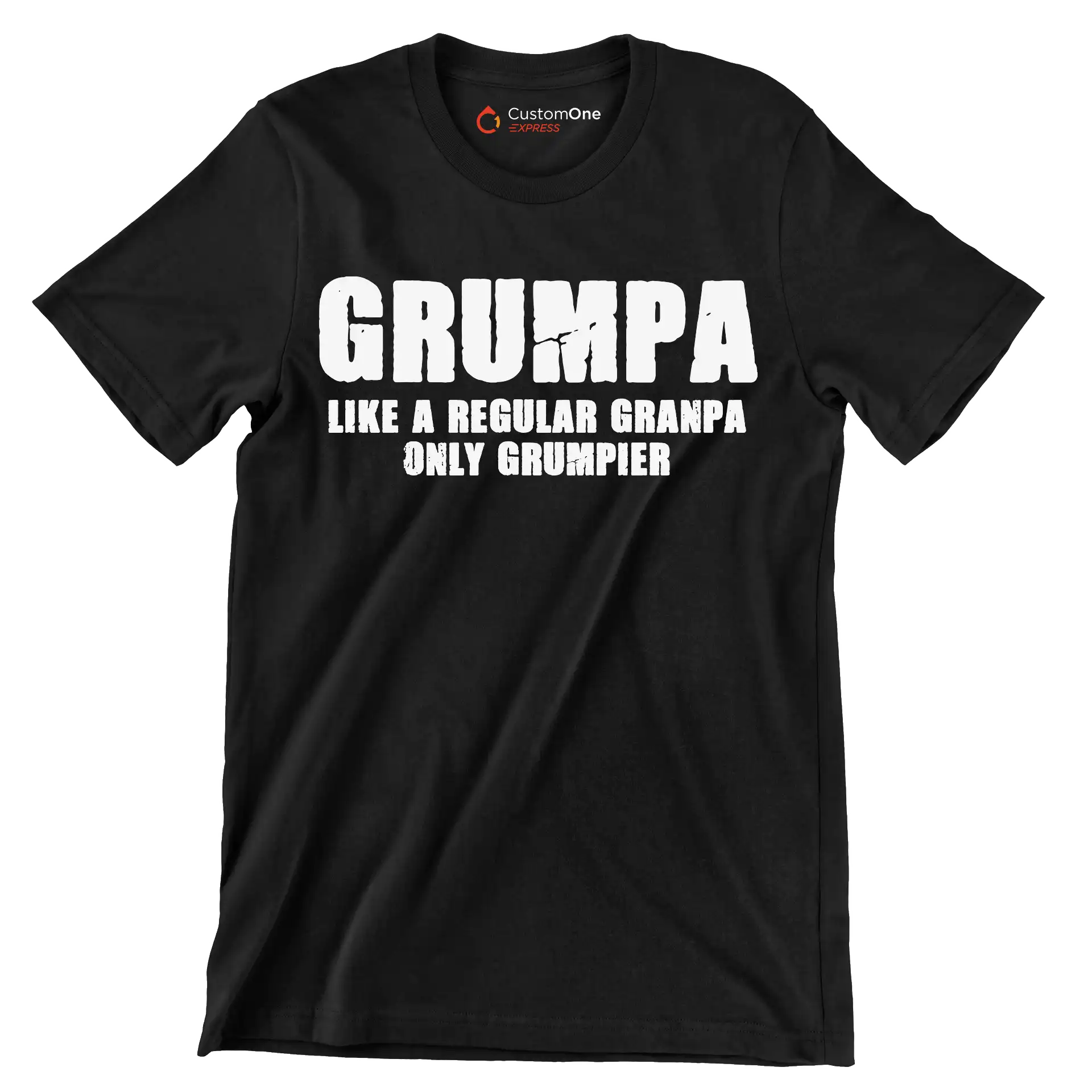 Grumpa like a regular grandpa only grumpier - Father’s Day T-Shirt-Black-S-Custom One Express