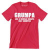 Grumpa like a regular grandpa only grumpier - Father’s Day T-Shirt-Red-S-Custom One Express