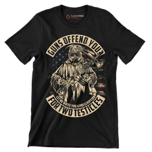 Guns defend you let me write you a prescription for two testicles - Veterans Themed T-Shirt-Black-S-Custom One Express