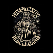 Guns defend you let me write you a prescription for two testicles - Veterans Themed T-Shirt-Black-S-Custom One Express