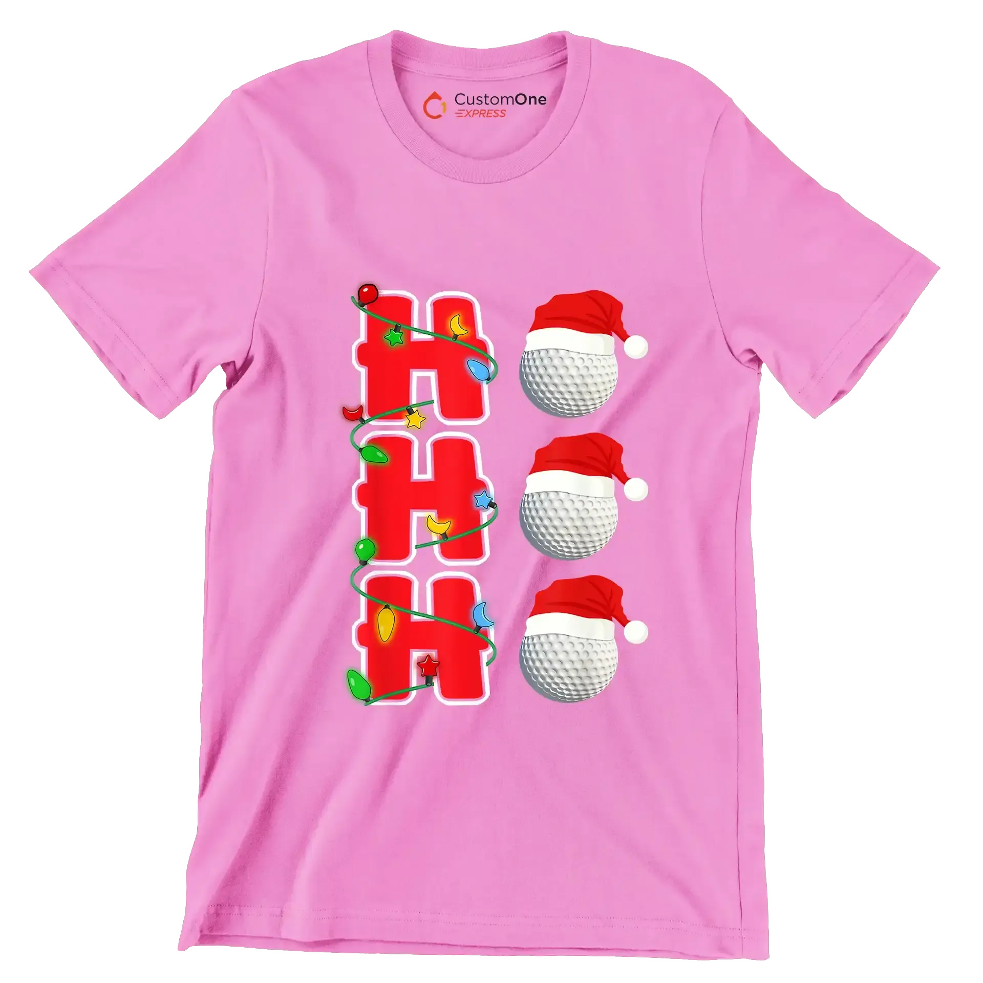 HHH - Golf Themed T-Shirt-Pink-S-Custom One Express