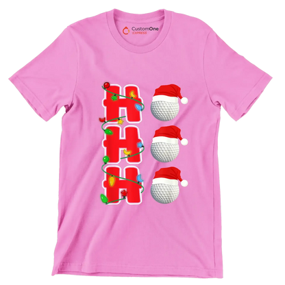 HHH - Golf Themed T-Shirt-Pink-S-Custom One Express