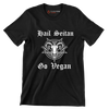 Hail seitan go vegan - Vegan Themed T-Shirt-Black-S-Custom One Express