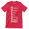 Handsome unselfish strong brave awesome number 1 dad - Father’s Day T-Shirt-Red-S-Custom One Express