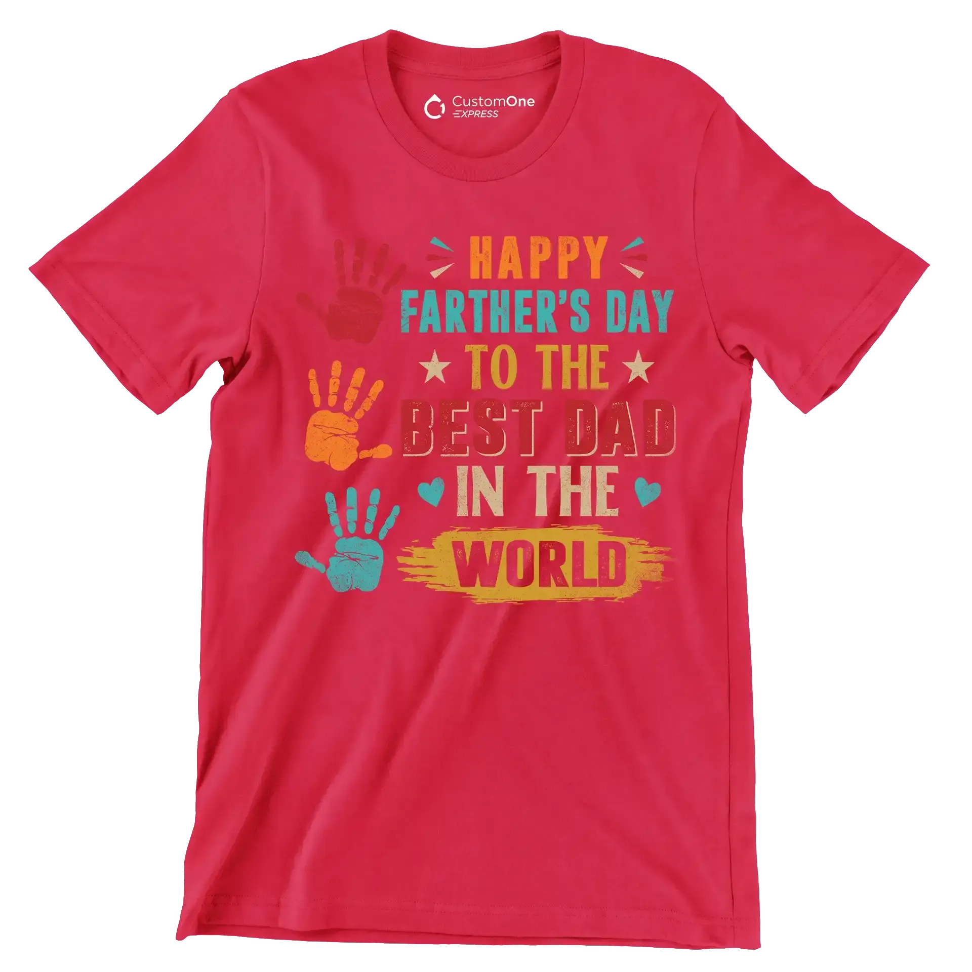 Happy Father_s Day to the best dad in the world - Father’s Day T-Shirt-Red-S-Custom One Express
