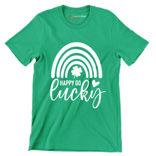 Happy Go Lucky - St. Patrick's Day T-Shirt-Green-S-Custom One Express