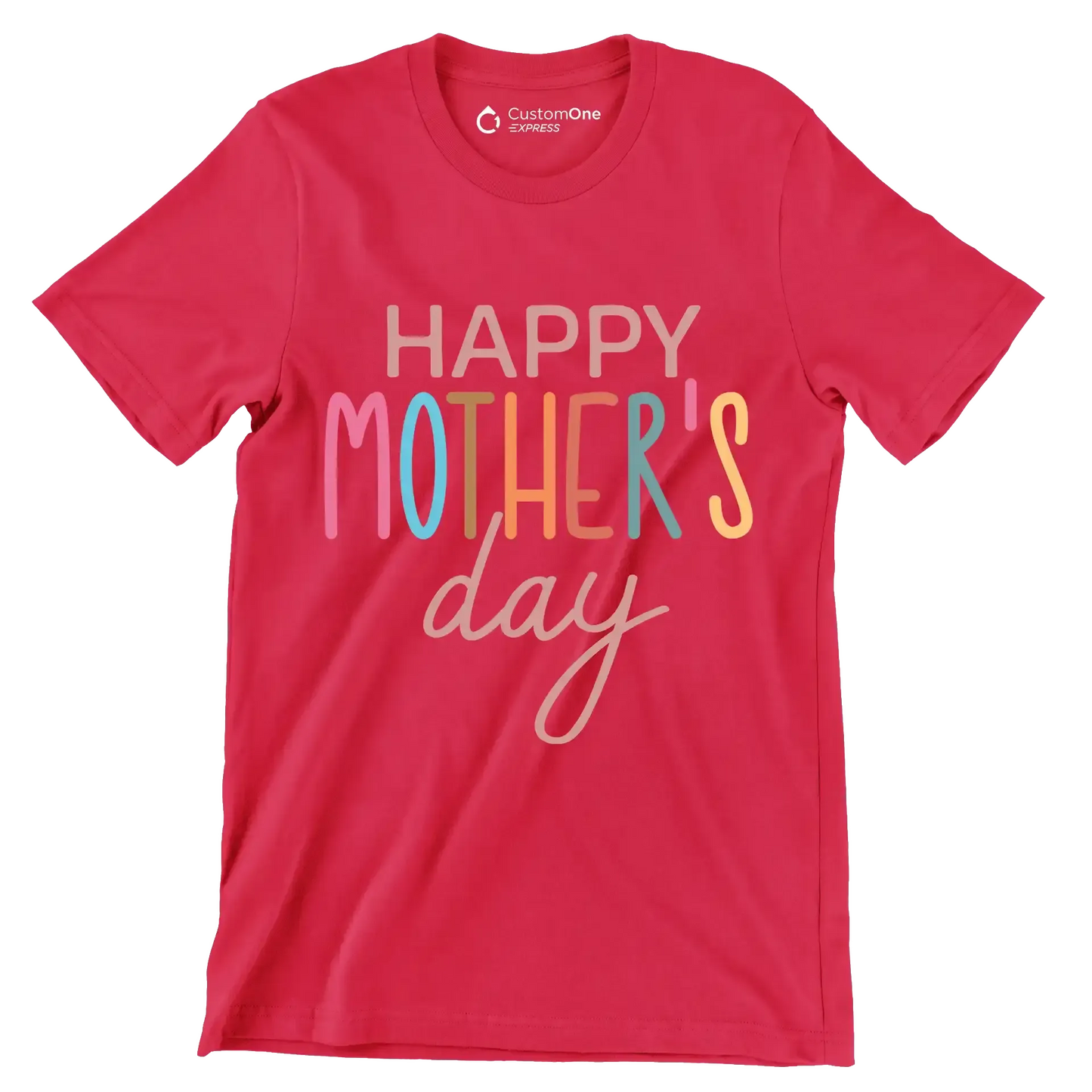 Happy Mother's Day - Mother’s Day T-Shirt-Red-S-Custom One Express