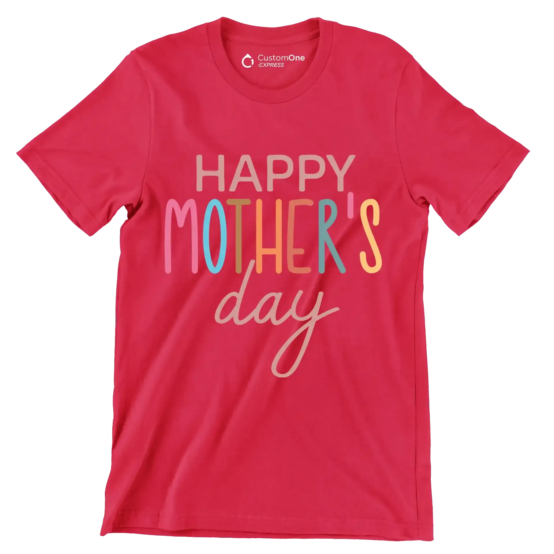 Happy Mother's Day - Mother’s Day T-Shirt-Red-S-Custom One Express