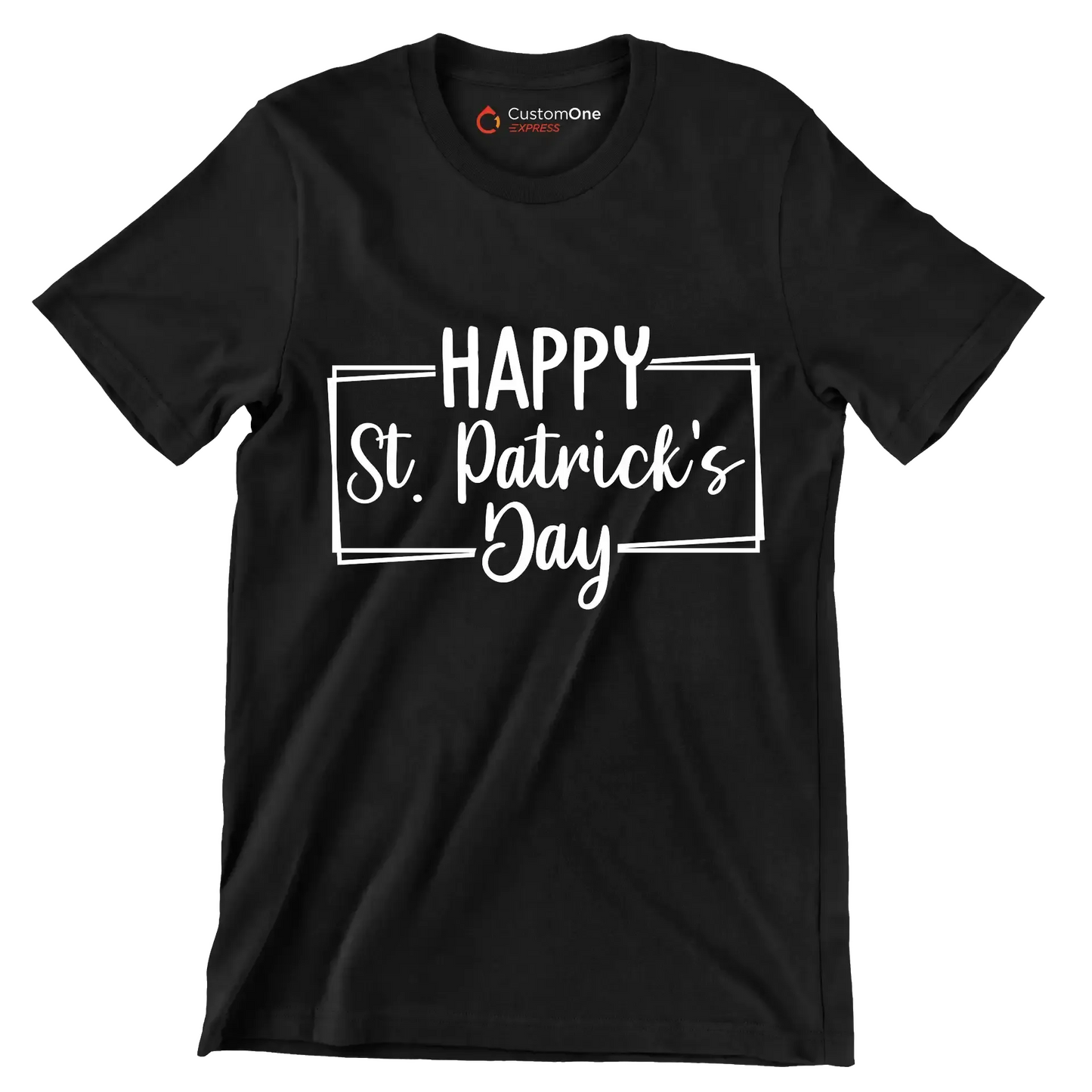Happy St. Patrick's Day-01 - St. Patrick's Day T-Shirt-Black-S-Custom One Express