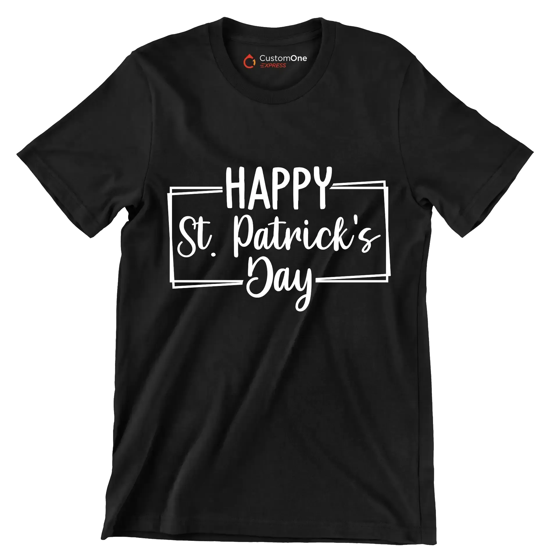 Happy St. Patrick's Day-01 - St. Patrick's Day T-Shirt-Black-S-Custom One Express