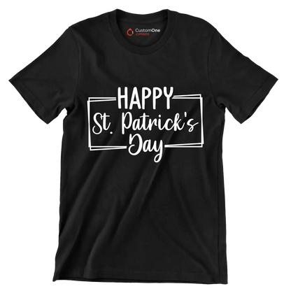 Happy St. Patrick's Day-01 - St. Patrick's Day T-Shirt-Black-S-Custom One Express