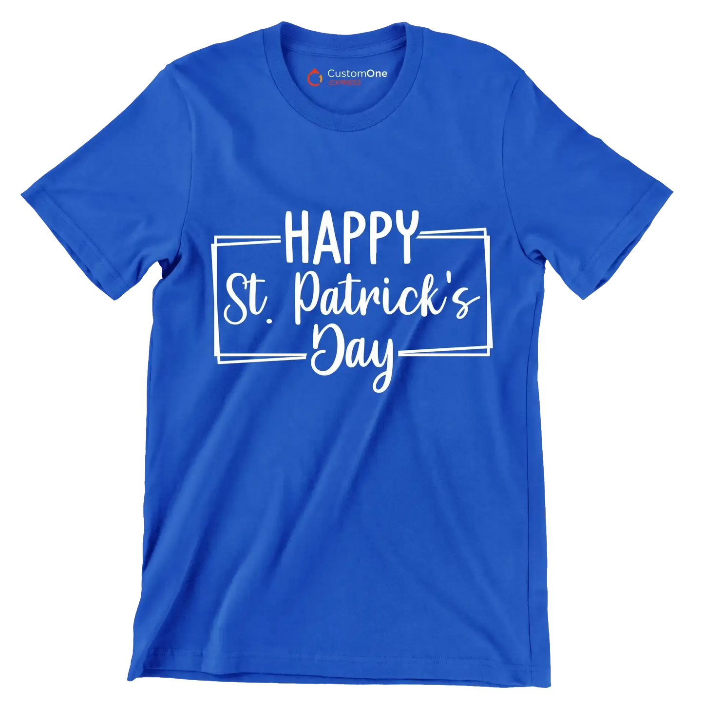 Happy St. Patrick's Day-01 - St. Patrick's Day T-Shirt-Blue-S-Custom One Express
